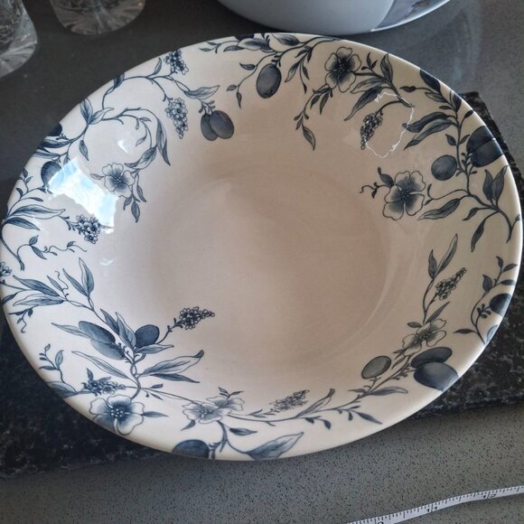 Vintage Claytan Blue Floral Ceramic Flatware Set of 7 pcs - Picture 11 of 13